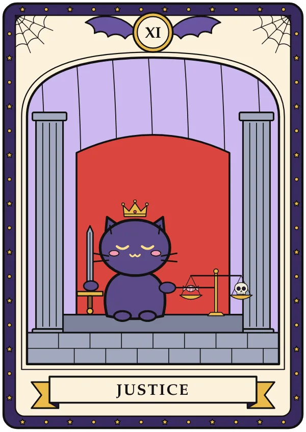 Justice tarot card