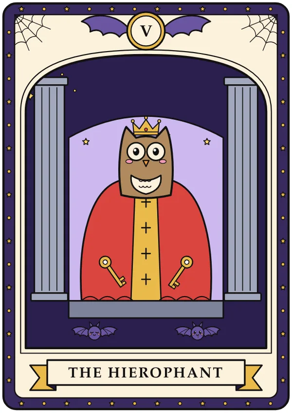The Hierophant tarot card