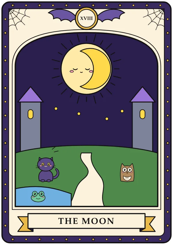 The Moon tarot card